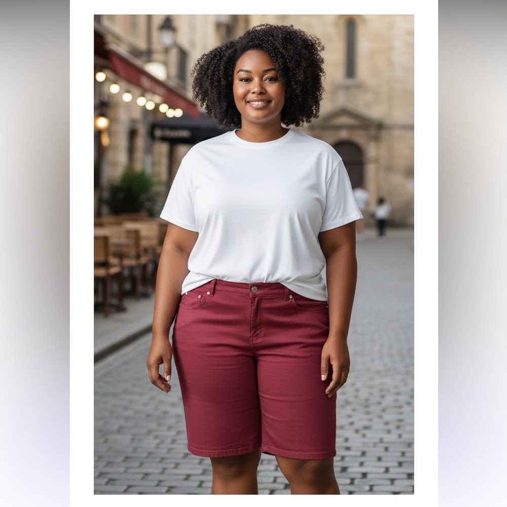 1946 Denim Burgundy Women’s Size 16W High Rise